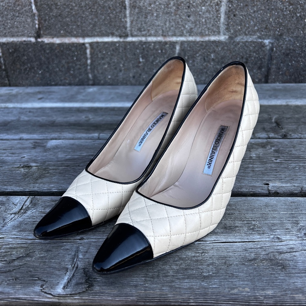 Manolo Blahnik Quilted Shoes 38.5